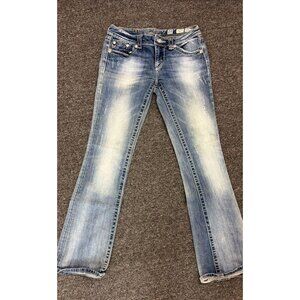 Miss Me J6639TKSV Bootcut Jeans 28x32 Embellished Y2K Bling Paisley Pocket